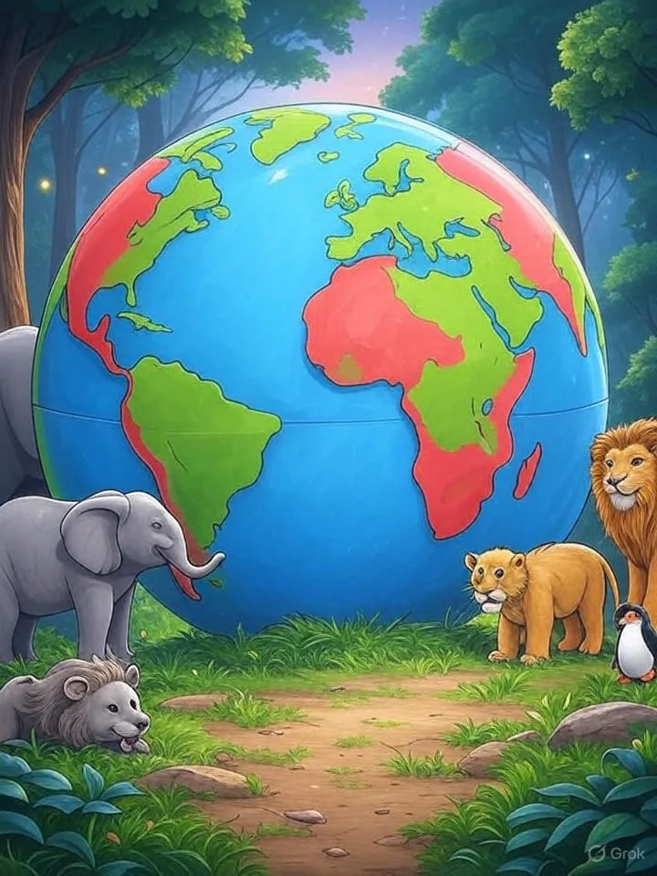Globale Geo-Targeting Karte Keywordkönig Illustration eines Globus mit Standortmarkierungen für Geo-Targeting